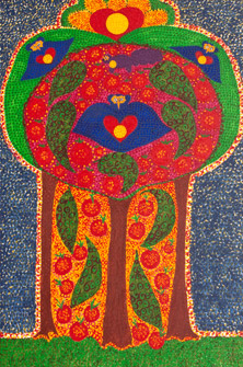 autumn bluebird tree painting image copywrite 2010 carolyn goodenough